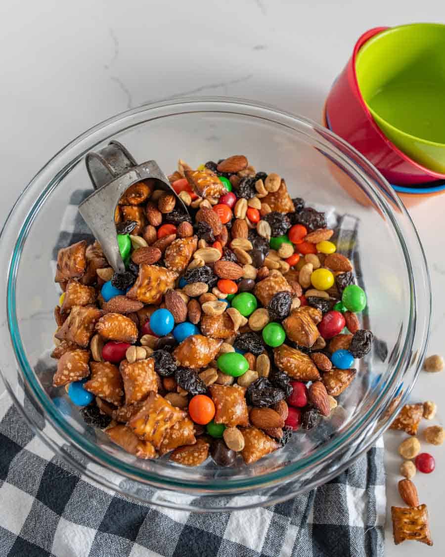 bowl of a vibrant trail mix
