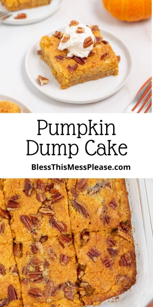 pin of pumpkin dump cake