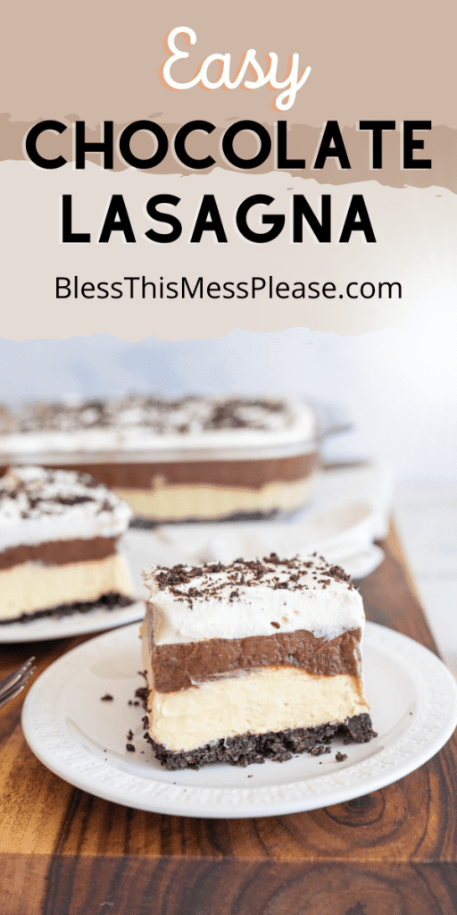 pin for easy chocolate lasagna