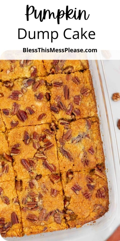 pin of pumpkin dump cake