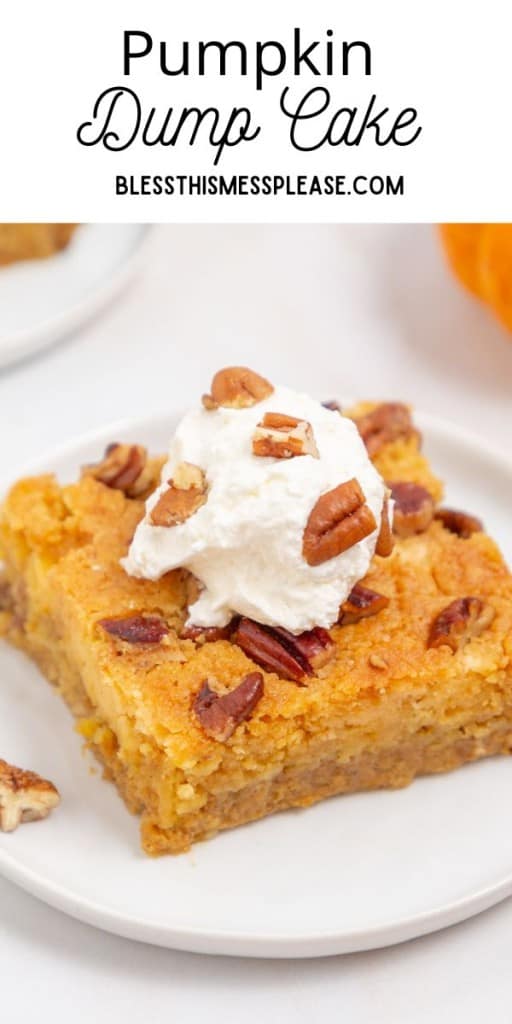 pin of pumpkin dump cake