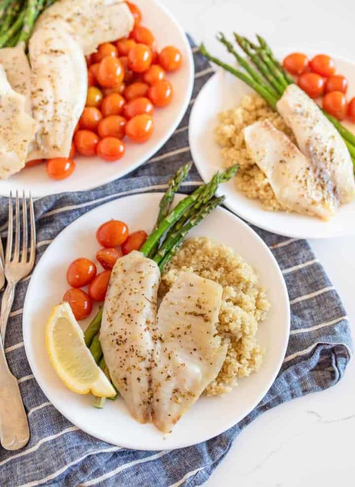 Sheet Pan Tilapia Dinner — Bless this Mess