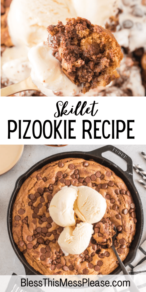 pin for skillet pizookie recipe