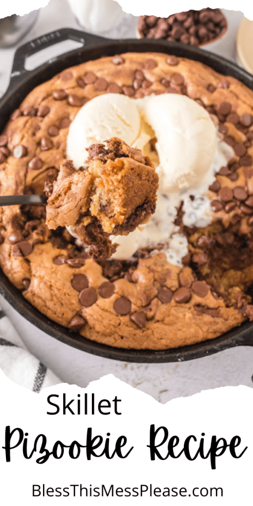 pin for skillet pizookie recipe