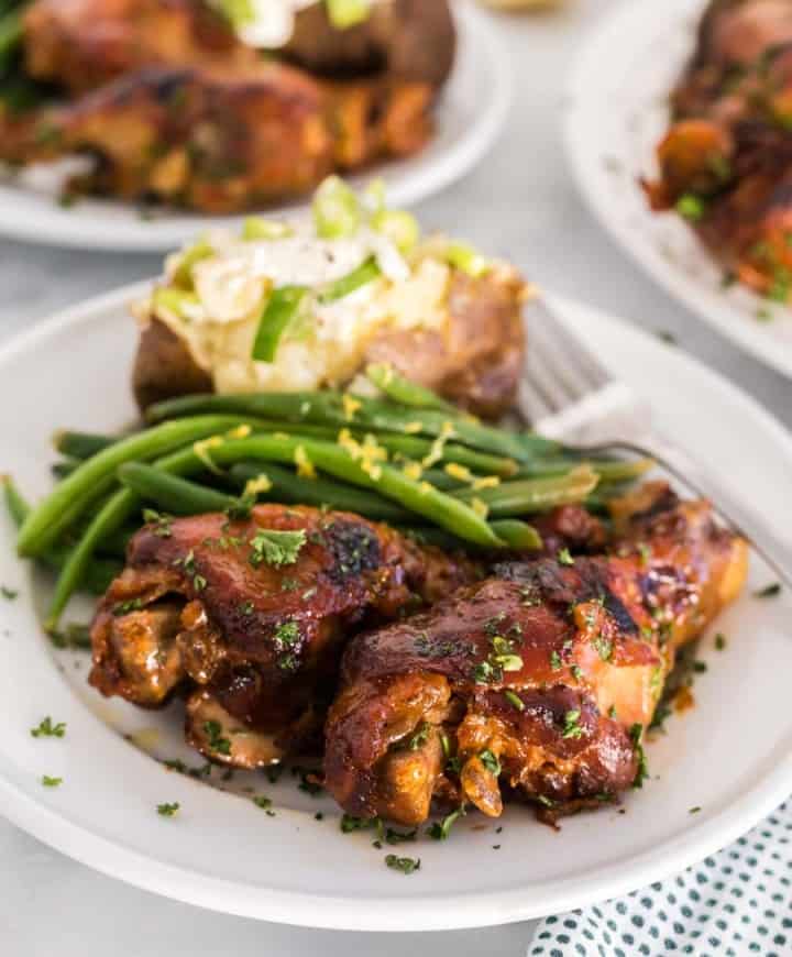 Slow Cooker Chicken Legs and Baked Potatoes — Bless this Mess