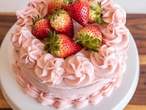Simple Strawberry Cake Recipe — Bless this Mess