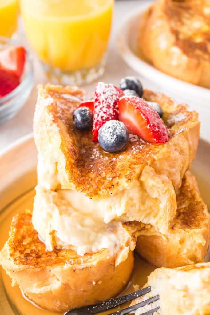 image of stuffed french toast with berries