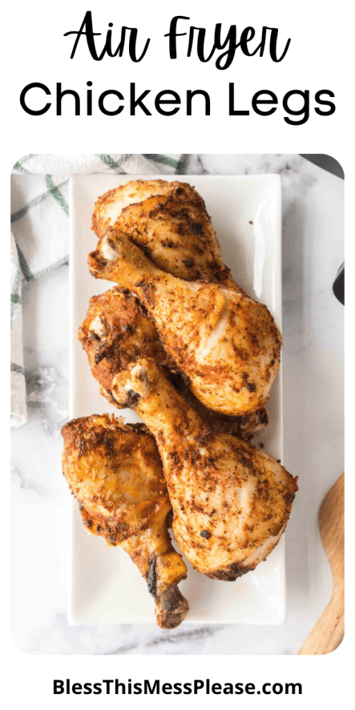 Pin for air fryer chicken legs with crispy and seasoned legs