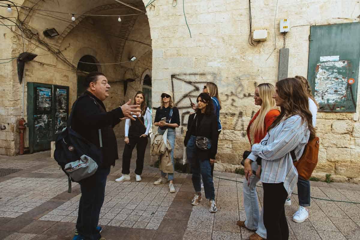 people on Nazareth walking tour