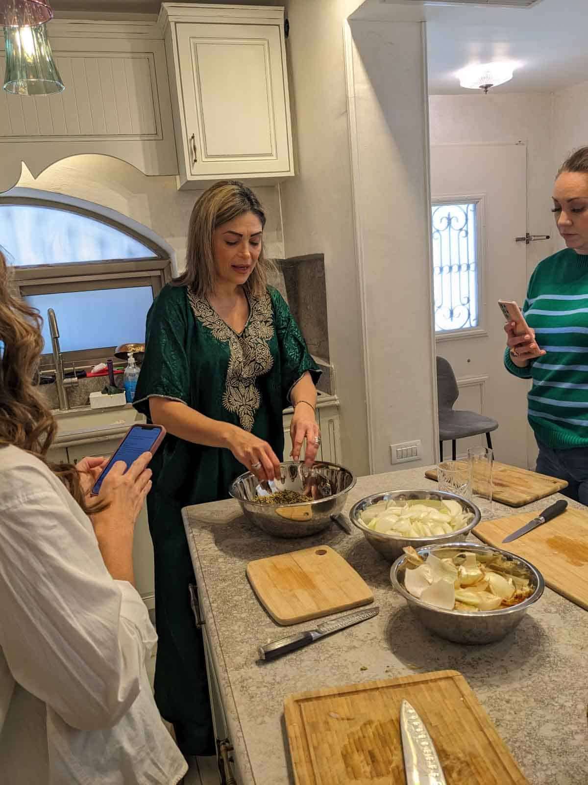 woman cooking in Jaffa