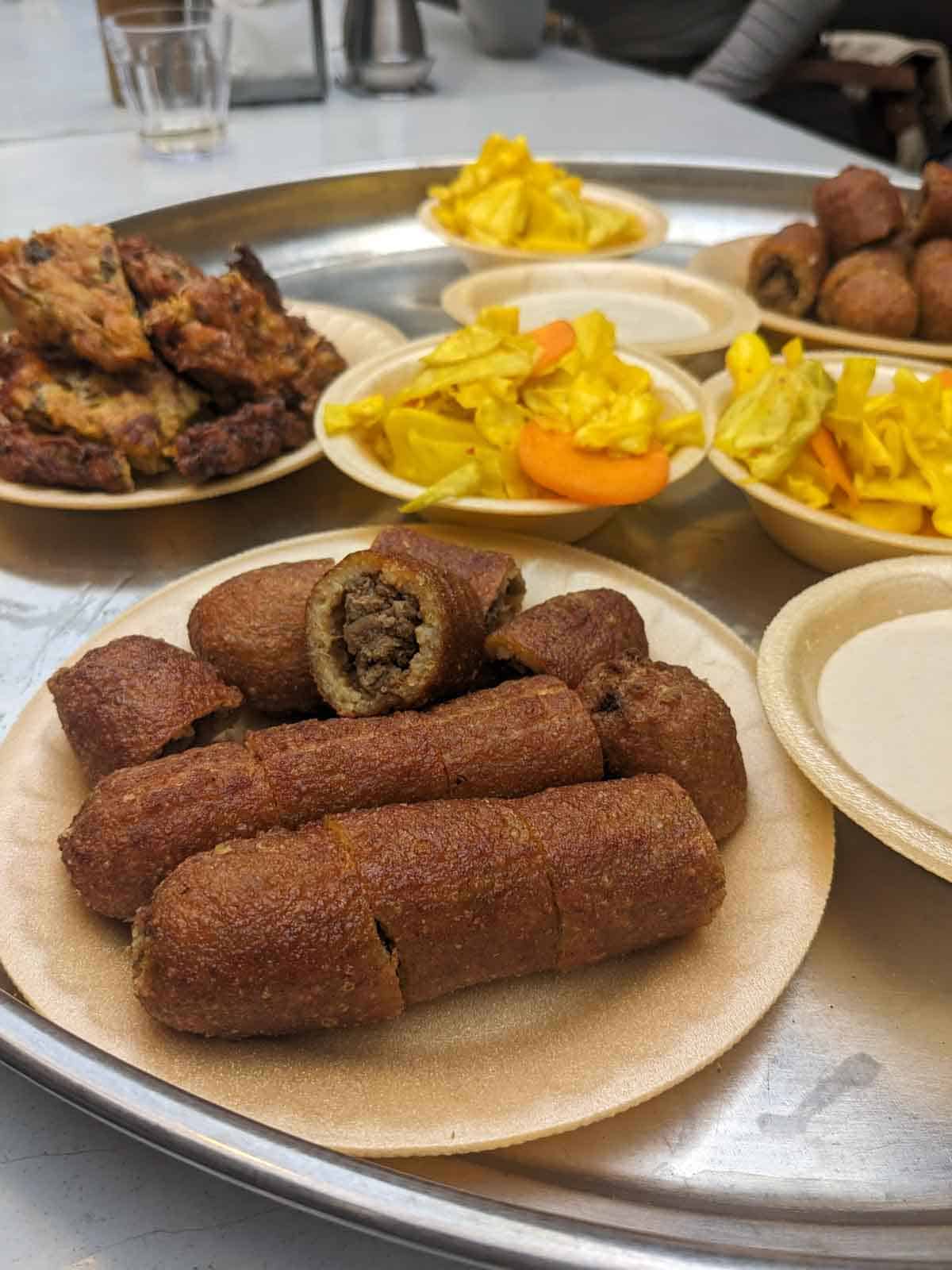 food on Tel Aviv walking tour