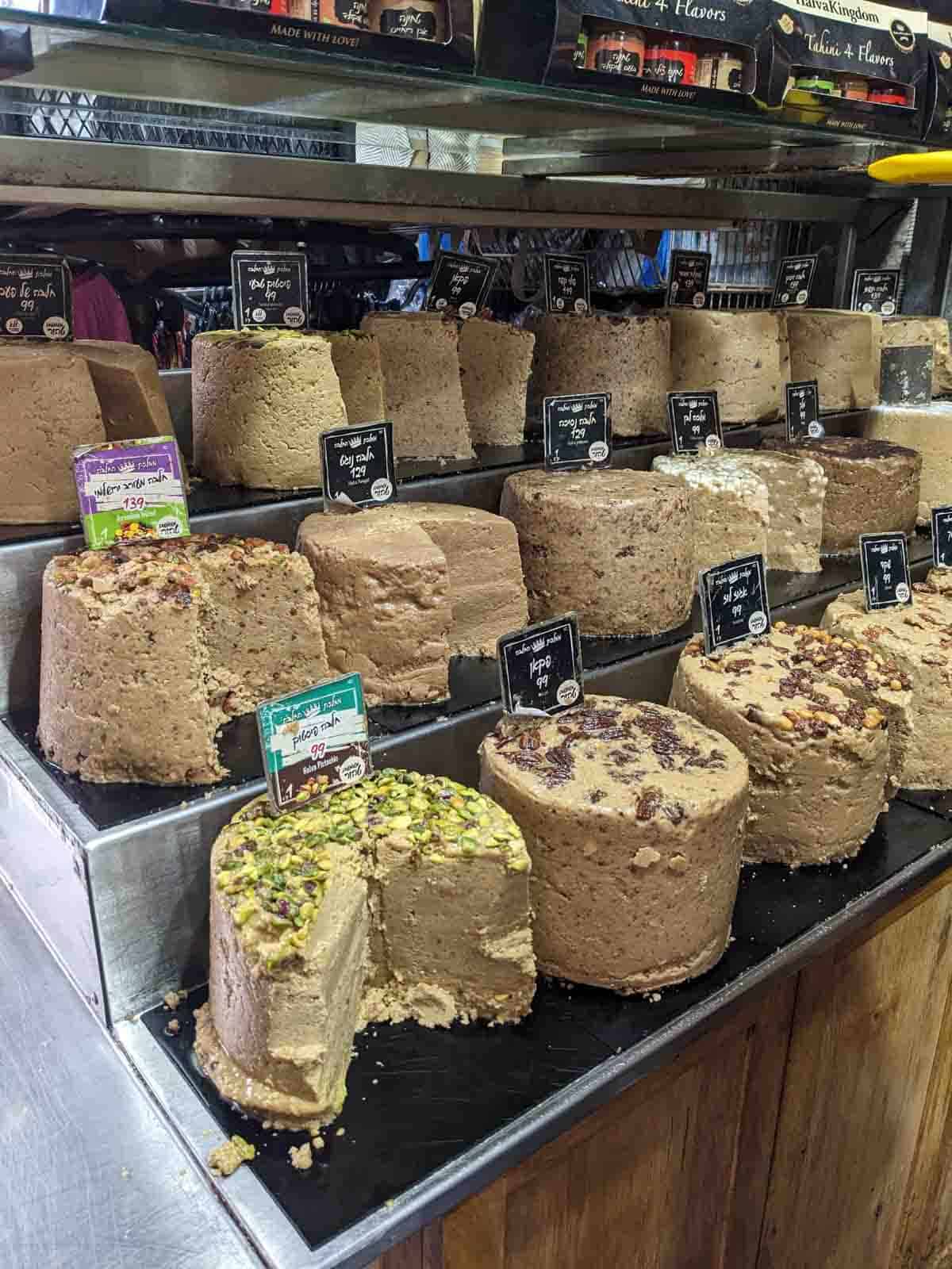 halva in market in Jerusalem