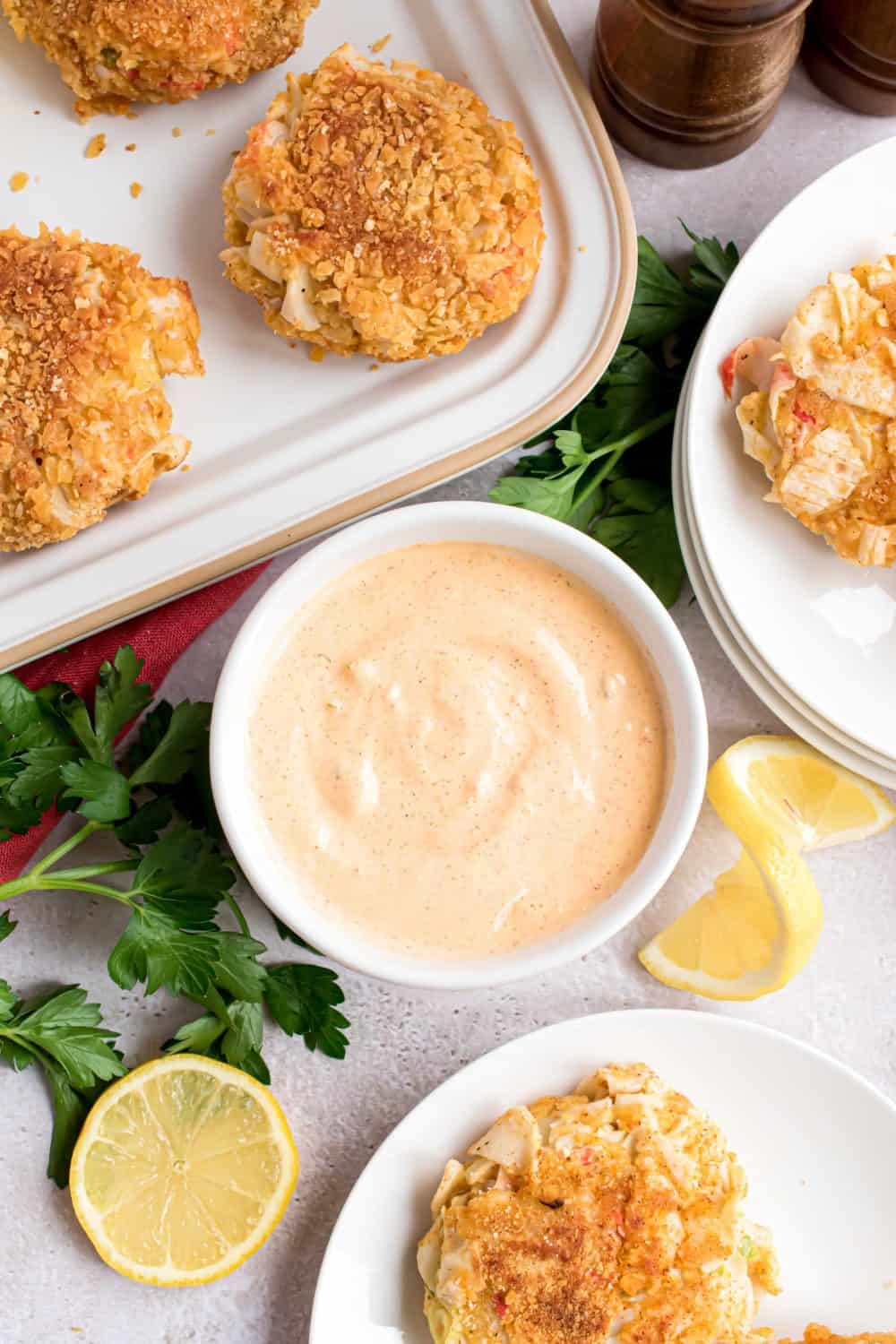 white bowl of remoulade sauce