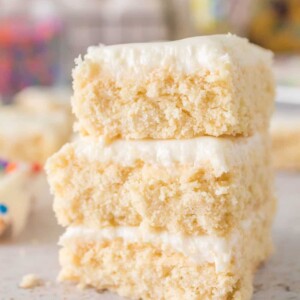 stack of sugar cookie bars