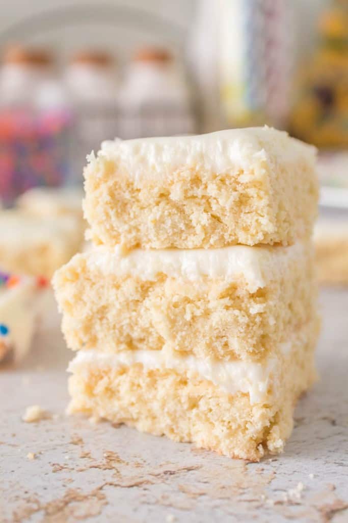 stack of sugar cookie bars