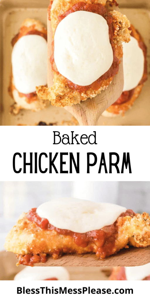 Pin image for baked chicken parm.
