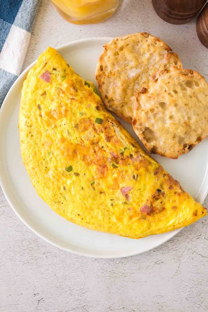 Denver omelet served with toast