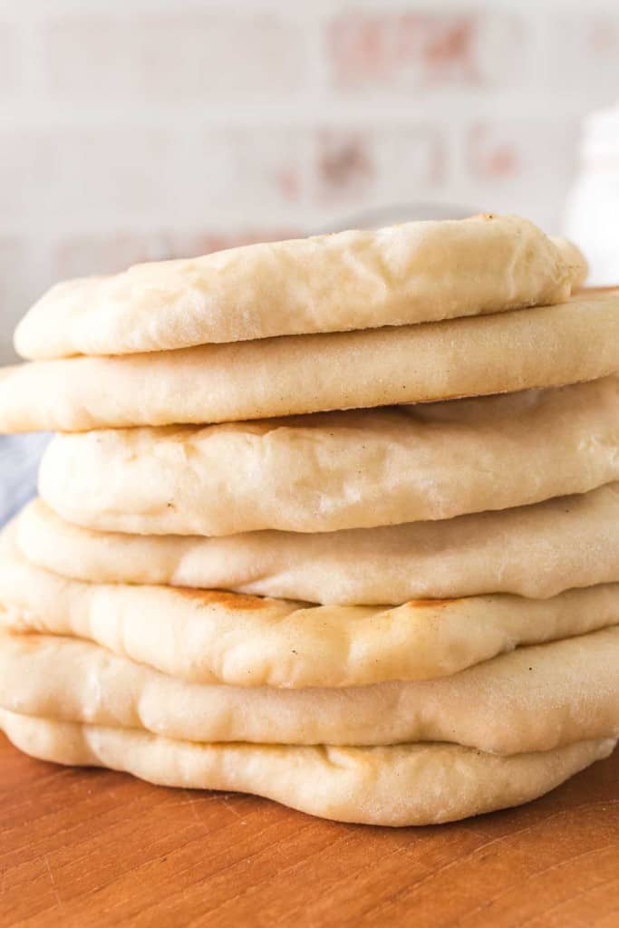 stack of cooked pita bread