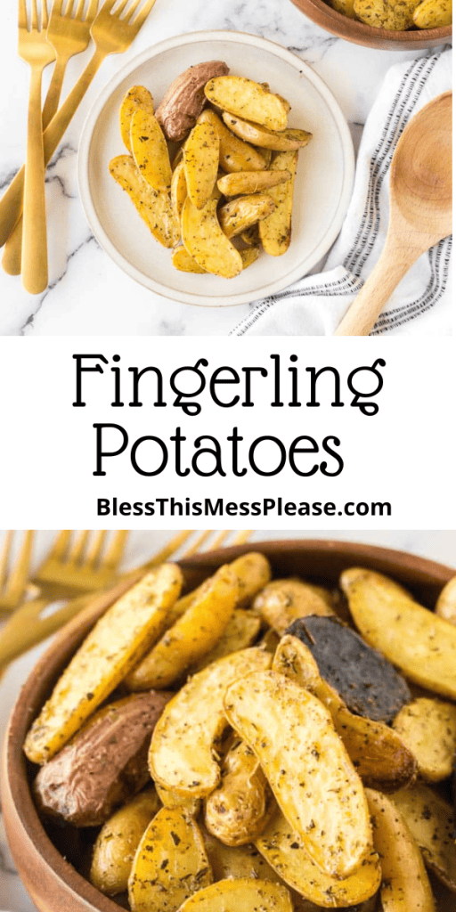 Pin image for roasted fingerling potatoes