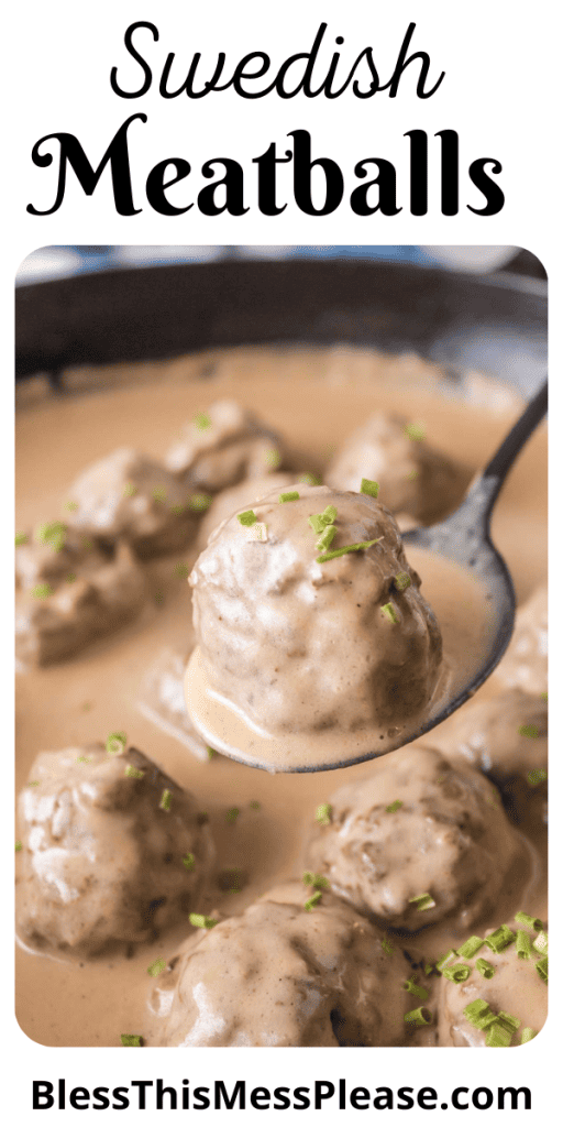 pin for swedish meatballs with images of round baked meatballs