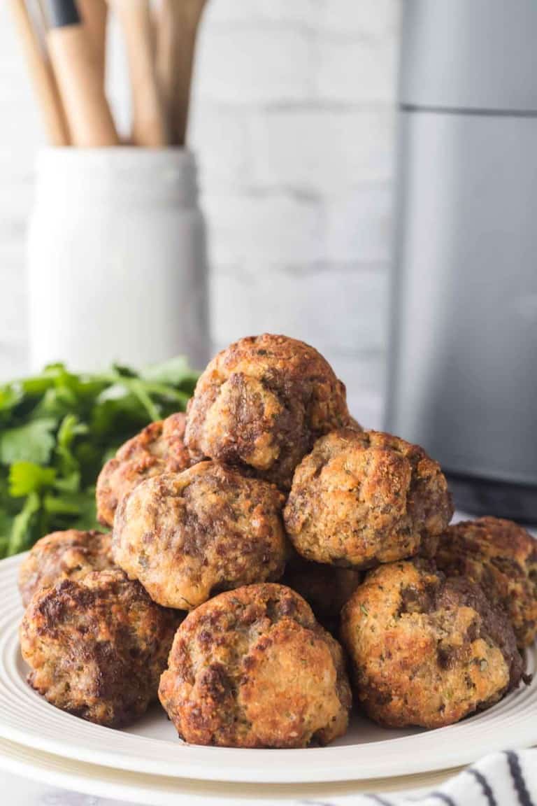 Air Fryer Meatballs — Bless this Mess