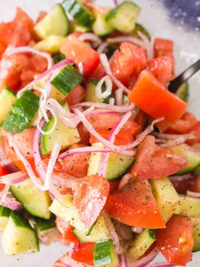 Cucumber and Tomato Salad — Bless this Mess