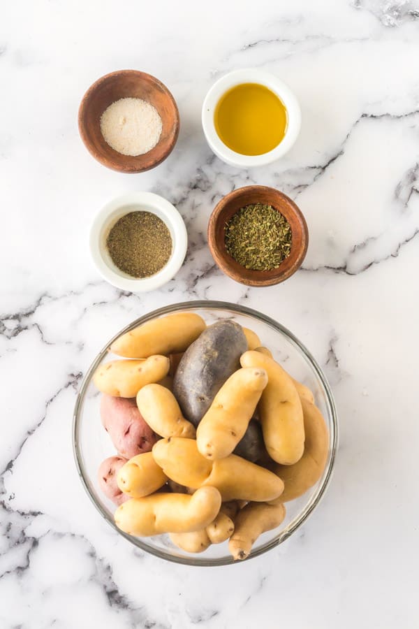 Ingredients for fingerling potatoes