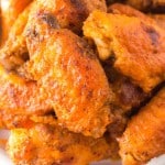 hot chicken wings on a plate