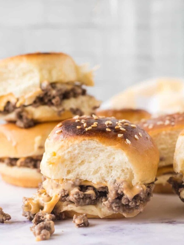 slide view of cooked sliders