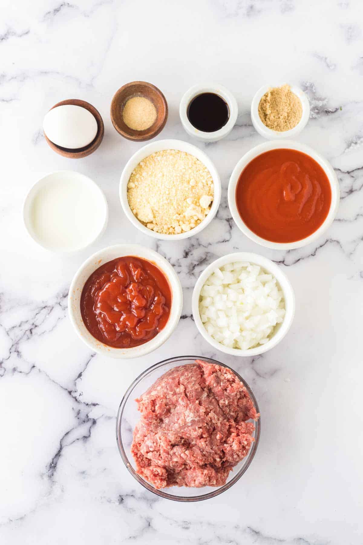 Ingredients for sloppy joe casserole.