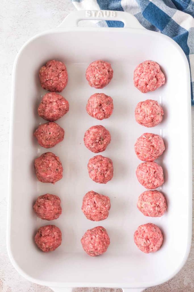swedish meatballs raw and ready to bake