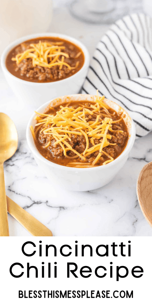 Pin image for the famous Cincinnati chili