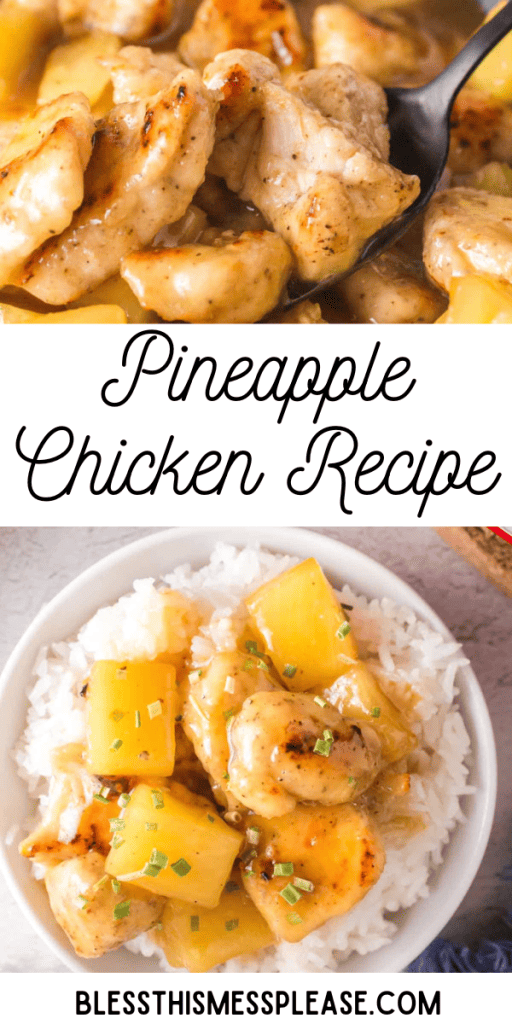 Pin image for easy pineapple chicken recipe