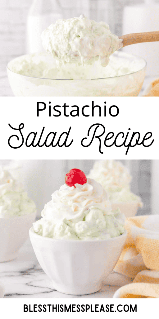 pin image for pistachio salad