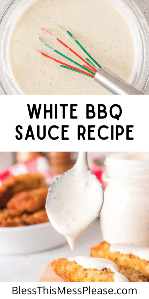 Pin image for white BBQ sauce with text.