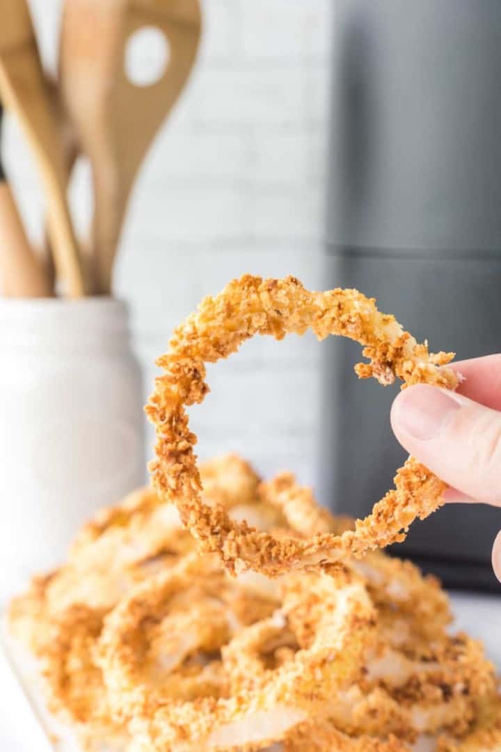 Air Fryer Onion Rings — Bless this Mess