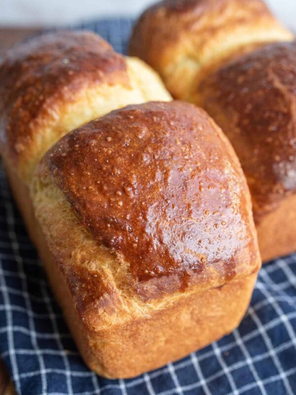 golden baked brioche bread loafs