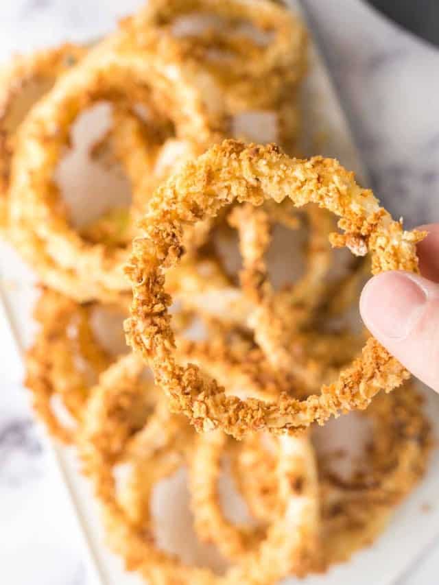 Air Fryer Onion Rings — Bless this Mess