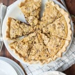 Top view of slice derby pie