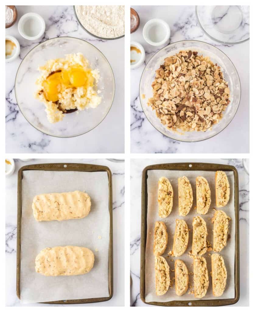 collage on how to make biscotti