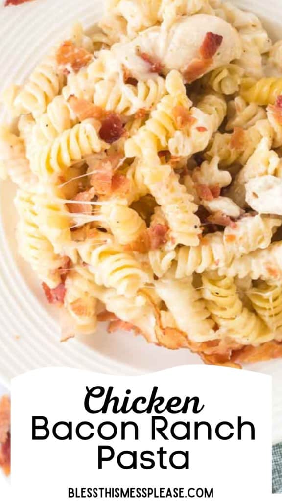 pin for chicken bacon ranch casserole recipe