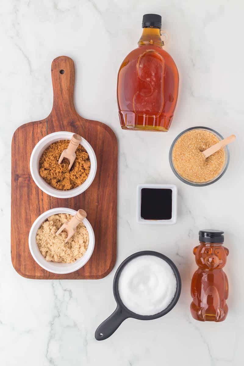 Ingredients to make brown sugar substitutes