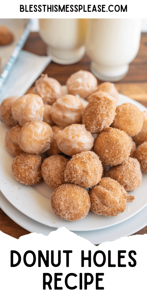 pin for donut holes recipe with images