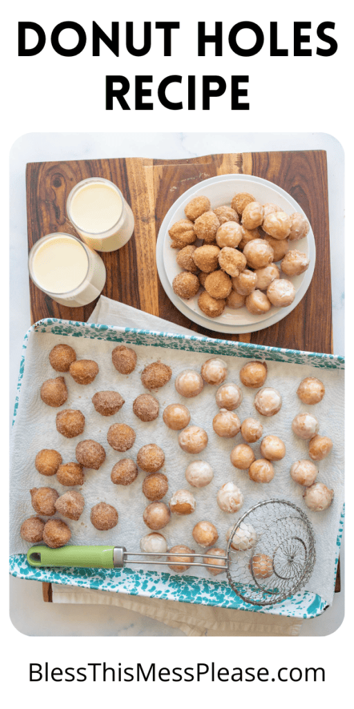 pin for donut holes recipe with images