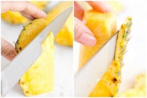 how to cut a pineapple instruction photos