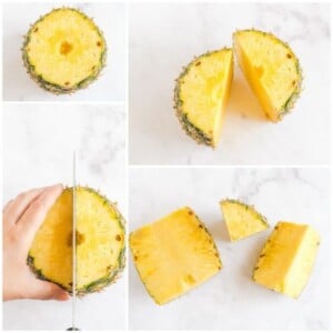 how to cut a pineapple instruction photos