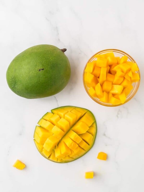 cubed mango