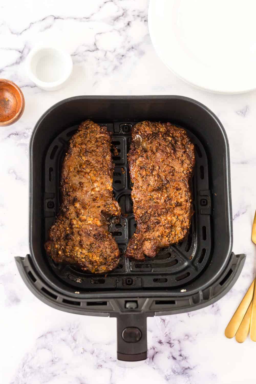 Steak in the air fryer.