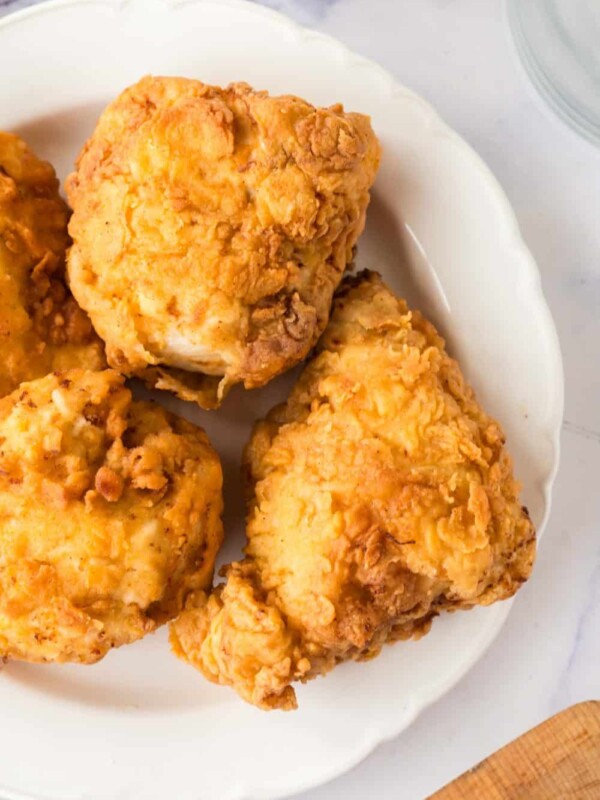 buttermilk fried chicken on a plate