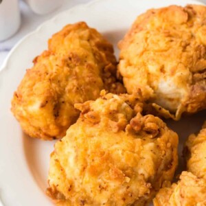 buttermilk fried chicken on a plate